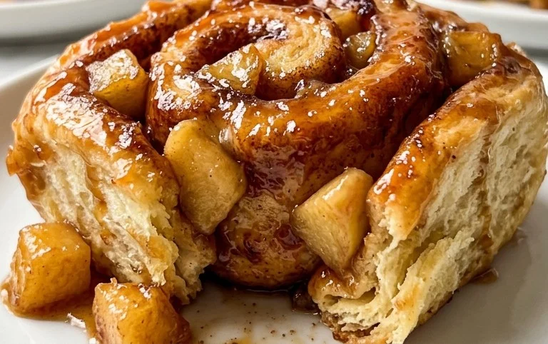 Easy Caramel Apple Cinnamon Rolls