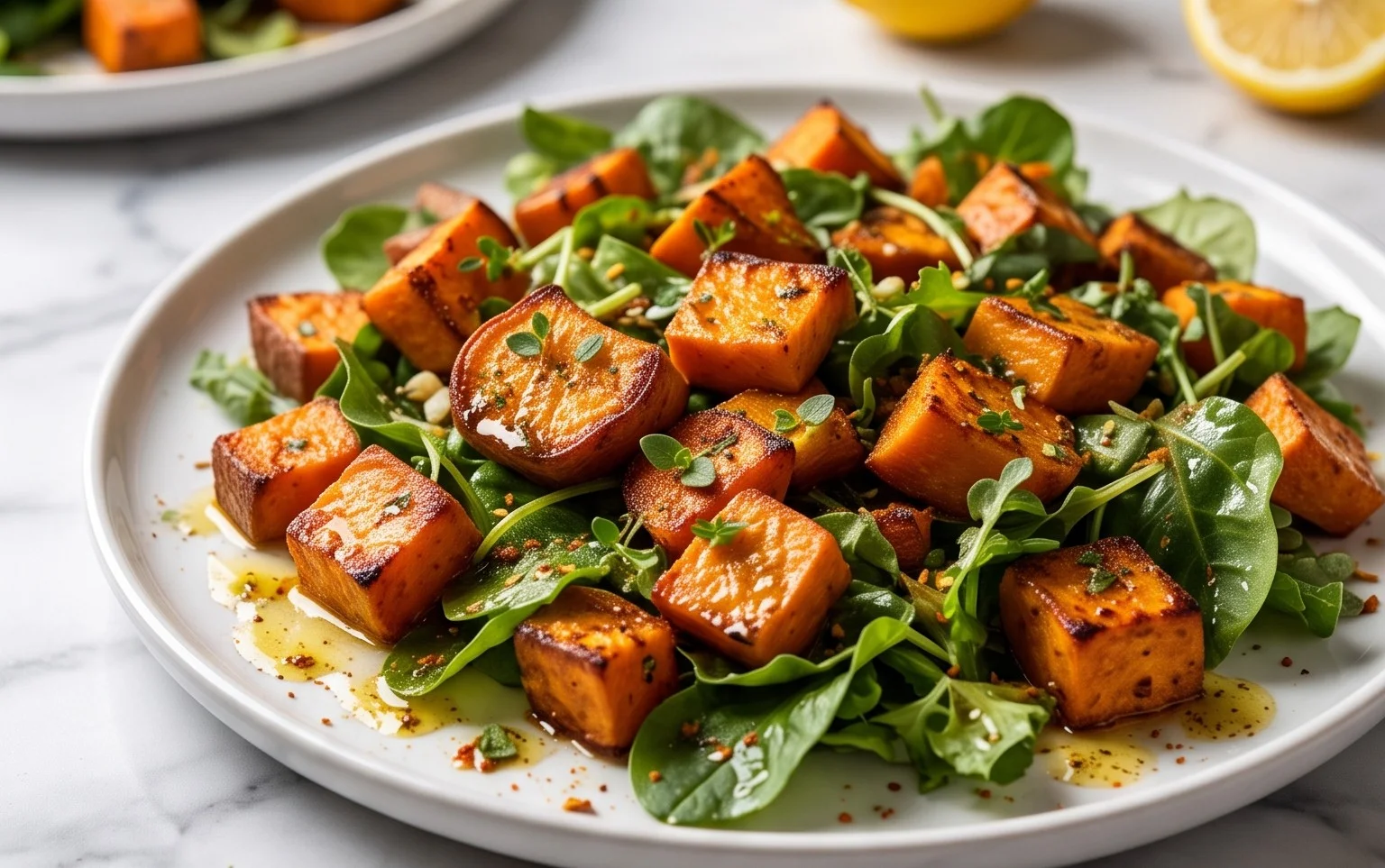Spiced Sweet Potato Salad with Lemon Vinaigrette