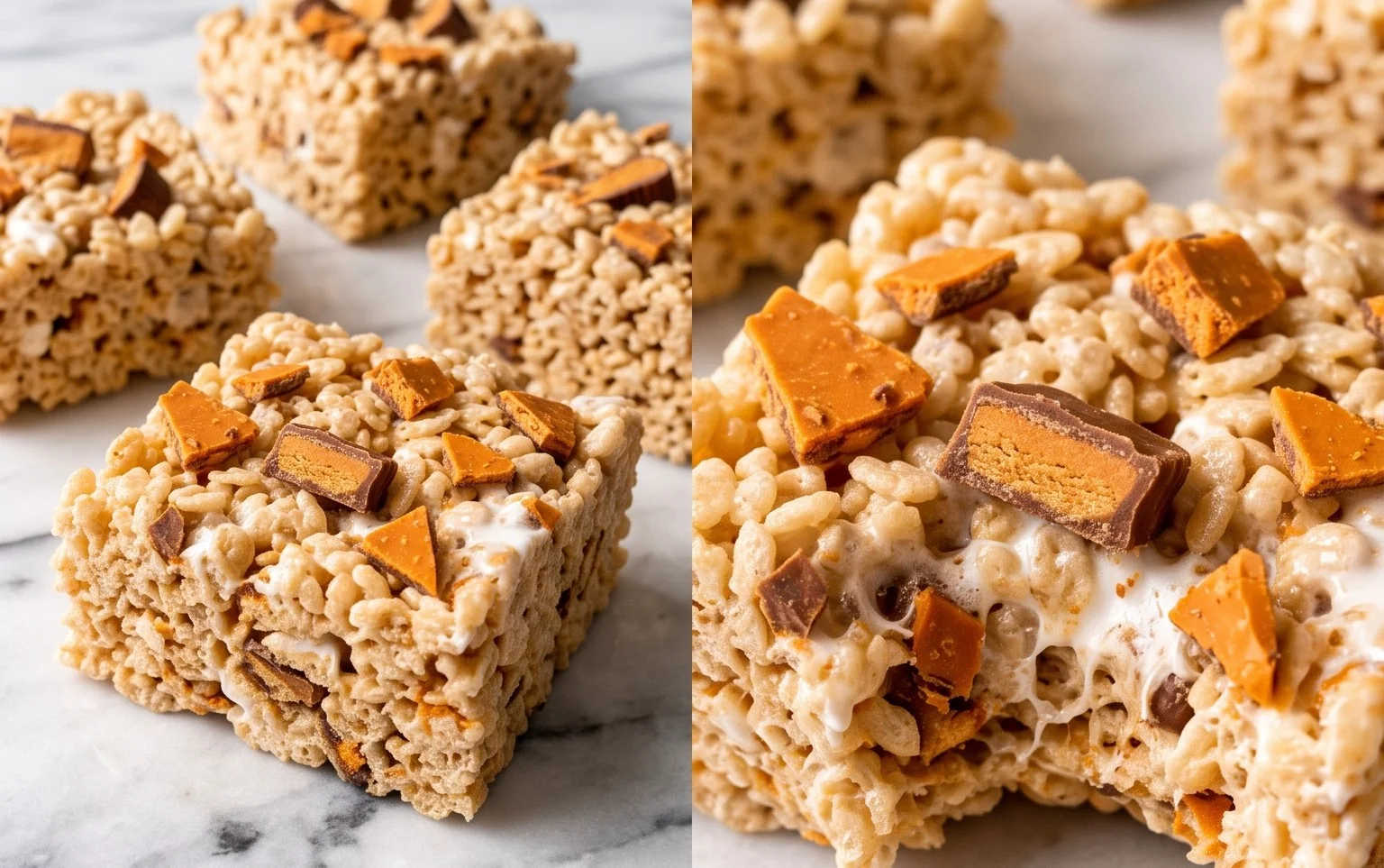 Easy Butterfinger Rice Krispie Treats Recipe